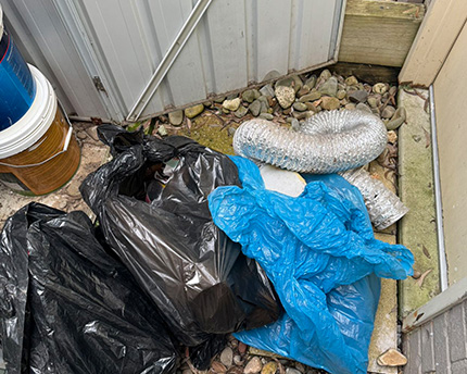 Before Backyard Rubbish Collection